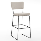 Banqueta Alta Para Cozinha Sala De Jantar Base Em Aço Fixa Al
