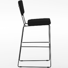 Banqueta Alta Para Cozinha Sala De Jantar Base Em Aço Fixa Al