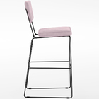 Banqueta Alta Para Cozinha Sala De Jantar Base Em Aço Fixa Al
