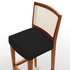 Banqueta Alta Para Cozinha Sala De Jantar Encosto Em Tela Bra