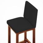 Banqueta Alta Para Cozinha Sala De Jantar Fixa Alya L02 Suede