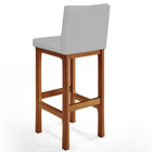 Banqueta Alta Para Cozinha Sala De Jantar Fixa Alya L02 Suede