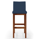 Banqueta Alta Para Cozinha Sala De Jantar Fixa Alya L02 Suede