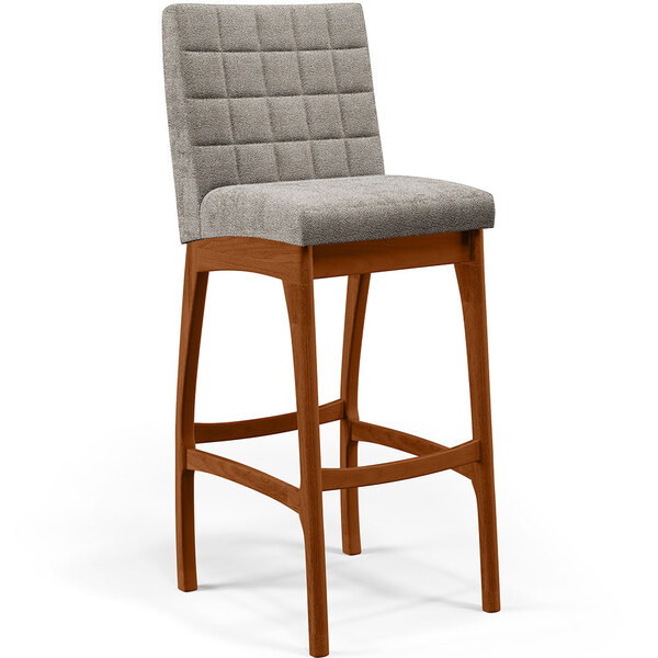 Banqueta Alta Para Cozinha Sala De Jantar Fixa Mila L02 Boucl