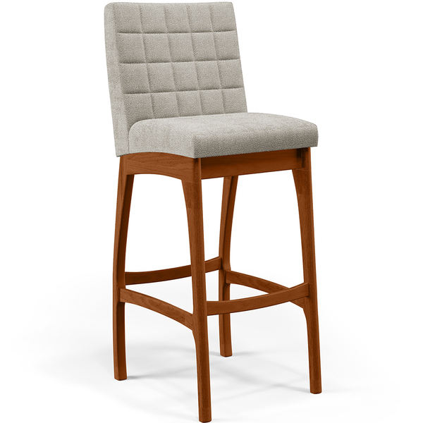 Banqueta Alta Para Cozinha Sala De Jantar Fixa Mila L02 Boucl