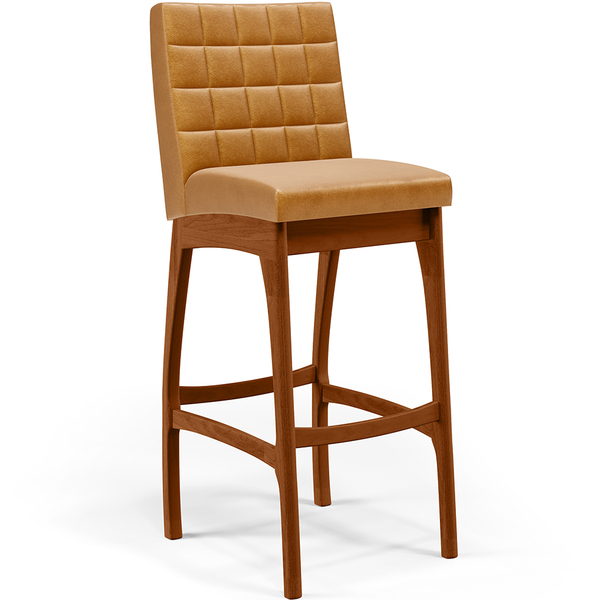 Banqueta Alta Para Cozinha Sala De Jantar Fixa Mila L02 Courí