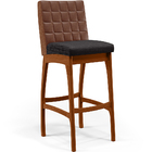 Banqueta Alta Para Cozinha Sala De Jantar Fixa Mila L02 Courí