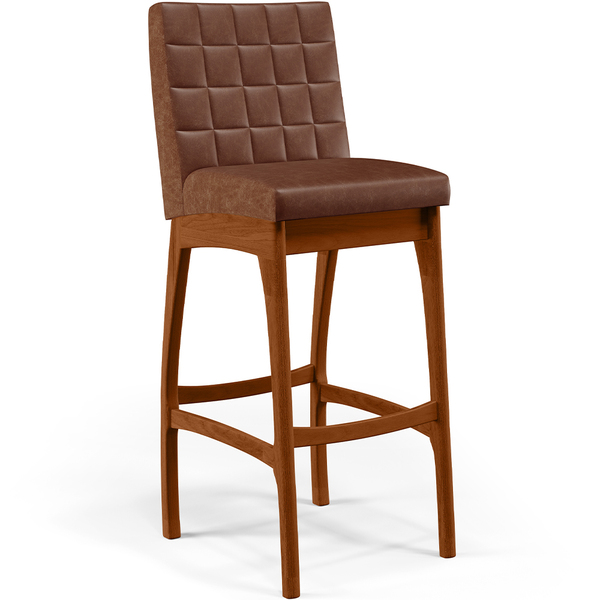 Banqueta Alta Para Cozinha Sala De Jantar Fixa Mila L02 Courí