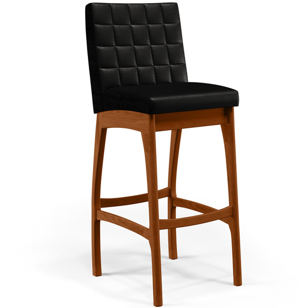 Banqueta Alta Para Cozinha Sala De Jantar Fixa Mila L02 Facto