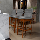 Banqueta Alta Para Cozinha Sala De Jantar Fixa Mila L02 Facto