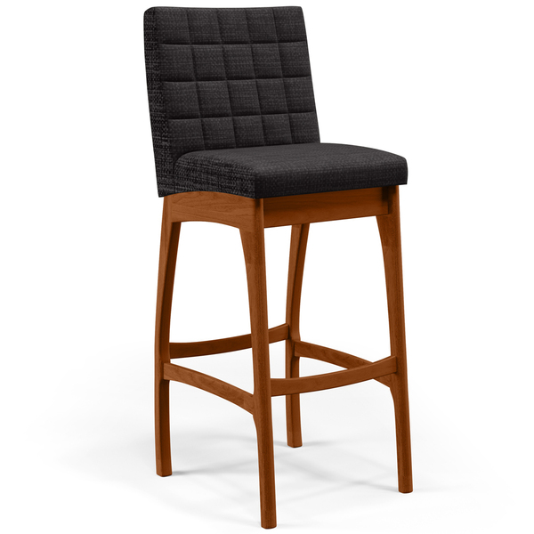 Banqueta Alta Para Cozinha Sala De Jantar Fixa Mila L02 Linho