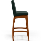 Banqueta Alta Para Cozinha Sala De Jantar Fixa Mila L02 Linho