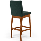 Banqueta Alta Para Cozinha Sala De Jantar Fixa Mila L02 Linho