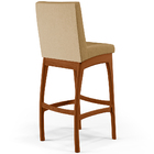 Banqueta Alta Para Cozinha Sala De Jantar Fixa Mila L02 Linho