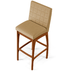 Banqueta Alta Para Cozinha Sala De Jantar Fixa Mila L02 Linho