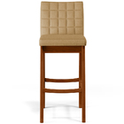 Banqueta Alta Para Cozinha Sala De Jantar Fixa Mila L02 Linho