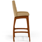 Banqueta Alta Para Cozinha Sala De Jantar Fixa Mila L02 Linho