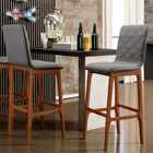 Banqueta Alta Para Cozinha Sala De Jantar Fixa Zoe L02 Linho