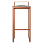 Banqueta Alta Para Cozinha Sala De Jantar Hanna L02 Bronze Li