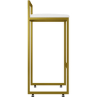 Banqueta Alta Para Cozinha Sala De Jantar Hanna L02 Dourado C