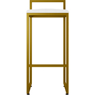 Banqueta Alta Para Cozinha Sala De Jantar Hanna L02 Dourado C