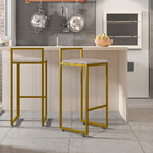Banqueta Alta Para Cozinha Sala De Jantar Hanna L02 Dourado L