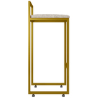 Banqueta Alta Para Cozinha Sala De Jantar Hanna L02 Dourado L