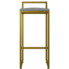 Banqueta Alta Para Cozinha Sala De Jantar Hanna L02 Dourado L