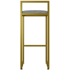 Banqueta Alta Para Cozinha Sala De Jantar Hanna L02 Dourado L