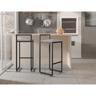 Banqueta Alta Para Cozinha Sala De Jantar Hanna L02 Preto Cor