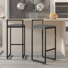 Banqueta Alta Para Cozinha Sala De Jantar Hanna L02 Preto Sue