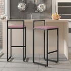 Banqueta Alta Para Cozinha Sala De Jantar Hanna L02 Preto Sue