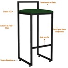 Banqueta Alta Para Cozinha Sala De Jantar Hanna L02 Preto Sue