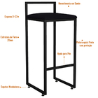 Banqueta Alta Para Cozinha Sala De Jantar Hanna L02 Preto Sue