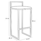 Banqueta Alta Para Cozinha Sala De Jantar Hanna L02 Preto Sue