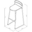 Banqueta Alta Para Sala De Jantar Salvador  Preto Fosco