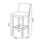 Banqueta Alta Pérola Com Encosto Estofado Veludo Terracota Ma