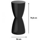 Banqueta Alta Polipropileno Sem Encosto Bery Preto