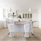 Banqueta Alta Polipropileno Sem Encosto Carbo Branco