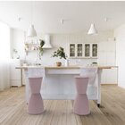 Banqueta Alta Polipropileno Sem Encosto Nobe Calla Rose