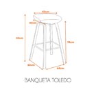 Banqueta Alta Polipropileno Toledo Fratini Branco