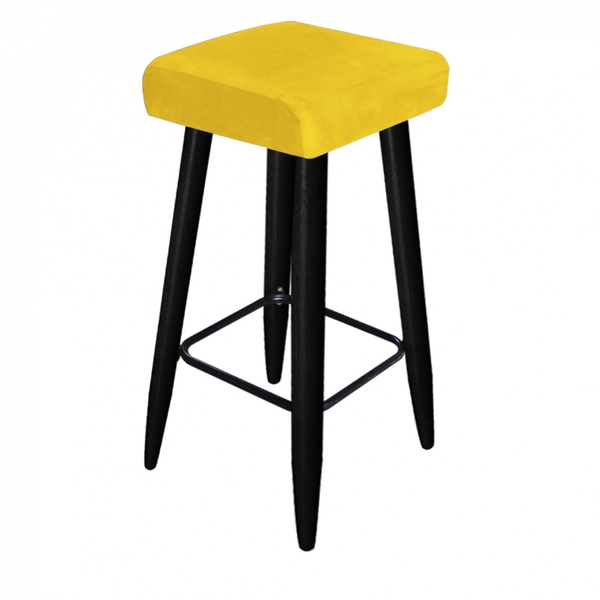 Banqueta Alta Quadrado Luma Para Cozinha Bar Balcão Bistrô Pé