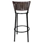 Banqueta Alta Ratan Hawai Preta Café - Laca Branca