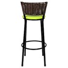 Banqueta Alta Ratan Hawai Preta Café - Verde