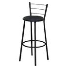 Banqueta Alta Ratan Preta Retro Preto