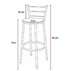 Banqueta Alta Ratan Preta Retro Vermelho