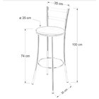 Banqueta Alta Real Cromo - Logdesign