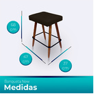 Banqueta Alta Retangular Cozinha E Sala Courino - Jylcrom - M