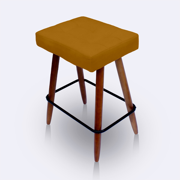 Banqueta Alta Retangular Cozinha E Sala Suede - Jylcrom - Mos