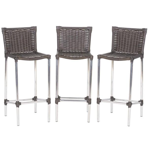 Banqueta Alta Romenia Pedra Ferro - 3un Para Cozinha Bancada